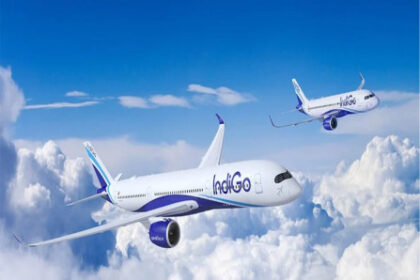 IndiGo Airbus aircraft on runway, symbolizing the airline’s global expansion strategy and international growth plans.