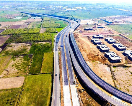 Construction work paused on Karur–Coimbatore greenfield highway project due to land acquisition and environmental clearance delays.