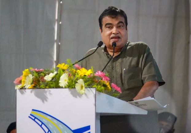 Nitin Gadkari laying foundation stone for national highway projects in Madhya Pradesh