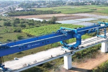 Vishwamitri River bridge completed for Mumbai-Ahmedabad bullet train, marking major progress in India's first high-speed rail project.