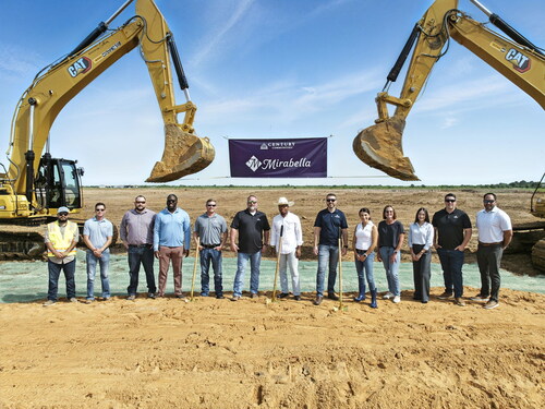 Century Communities breaks ground on Mirabella, a 318-acre master-planned community in Brookshire near Houston, featuring over 1,000 new homes and resort-style amenities