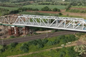 NHSRCL installs tenth steel bridge in Ahmedabad for Mumbai–Ahmedabad Bullet Train project