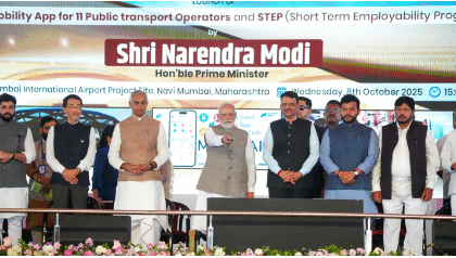 Prime Minister Narendra Modi inaugurates Mumbai Metro Line 3 Colaba–Bandra–SEEPZ corridor, enhancing Mumbai’s urban transport connectivity