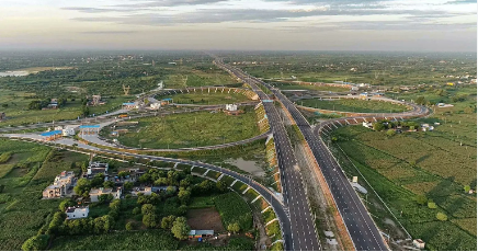 Gorakhpur–Panipat Expressway project connecting Uttar Pradesh and Haryana under Bharatmala Pariyojana scheme, enhancing regional trade and connectivity.