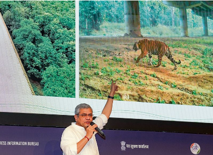 Kalibor–Numaligarh section of NH-715 in Assam being upgraded to four lanes with wildlife-friendly measures near Kaziranga National Park.