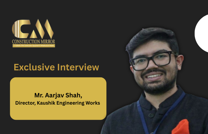 Kaushik Engineering Works Director Aarjav Shah discussing advancements in asphalt batch mix plants, modular equipment design, and sustainable road construction technology