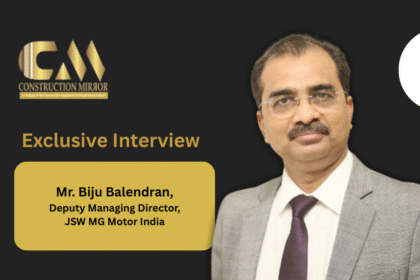 Mr. Biju Balendran, Deputy Managing Director of JSW MG Motor India, discussing the company’s EV strategy, sustainability initiatives, gender diversity programs, and advanced manufacturing vision.