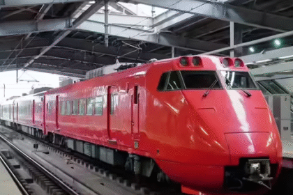 Mumbai–Ahmedabad bullet train corridor construction; India’s first high-speed rail project set to launch Surat–Vapi section in 2027.