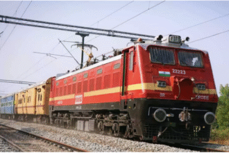 First Indian Railways locomotive equipped with Kavach Automatic Train Protection system undergoing rollout after successful testing