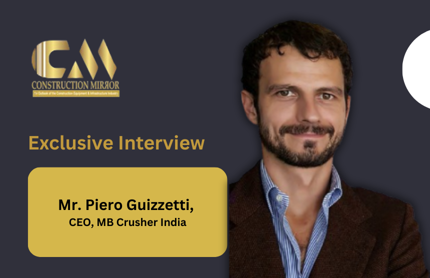 Mr. Piero Guizzetti, CEO of MB Crusher India, speaking at EXCON 2025 about new MB-G350, MB-G450 and MB-G1000 sorting grapples for construction, demolition and recycling applications in India