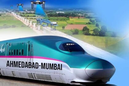 Construction progress on India’s first bullet train corridor between Mumbai and Ahmedabad crosses 55 per cent, with over ₹84,200 crore spent so far.