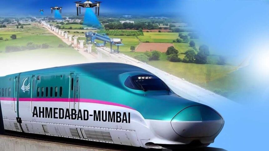 Construction progress on India’s first bullet train corridor between Mumbai and Ahmedabad crosses 55 per cent, with over ₹84,200 crore spent so far.