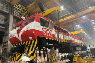 BLW diesel-electric locomotive export from India to Mozambique, showcasing Indian railway manufacturing excellence