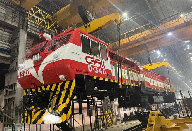 BLW diesel-electric locomotive export from India to Mozambique, showcasing Indian railway manufacturing excellence
