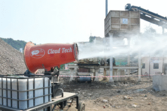 Maharashtra Pollution Control Board inspection team sealing non-compliant ready-mix concrete plants in Mumbai to curb air pollution