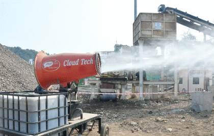 Maharashtra Pollution Control Board inspection team sealing non-compliant ready-mix concrete plants in Mumbai to curb air pollution