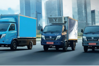 Eicher Trucks and Buses manufacturing facility showcasing energy efficient operations, renewable energy usage and sustainable commercial vehicle production in India