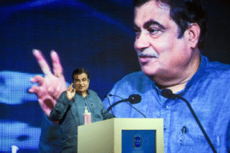 Nitin Gadkari inaugurating rail-road infrastructure projects in Vidarbha under MahaRail initiative