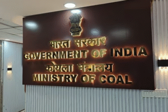 Graphic showing the Ministry of Coal announcing the accreditation of 18 private agencies authorized to conduct coal and lignite exploration across India.