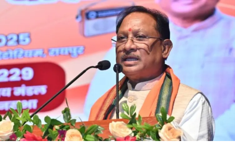 Chhattisgarh urban development project under Mukhyamantri Nagarotthan Yojana showing city infrastructure upgrades and municipal improvements.