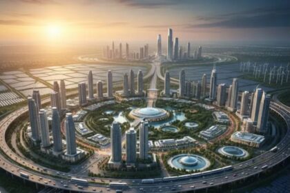 Proposed satellite towns in Gujarat including Sanand, Savli, Kalol, Bardoli and Hirasar aimed at reducing urban congestion through planned development