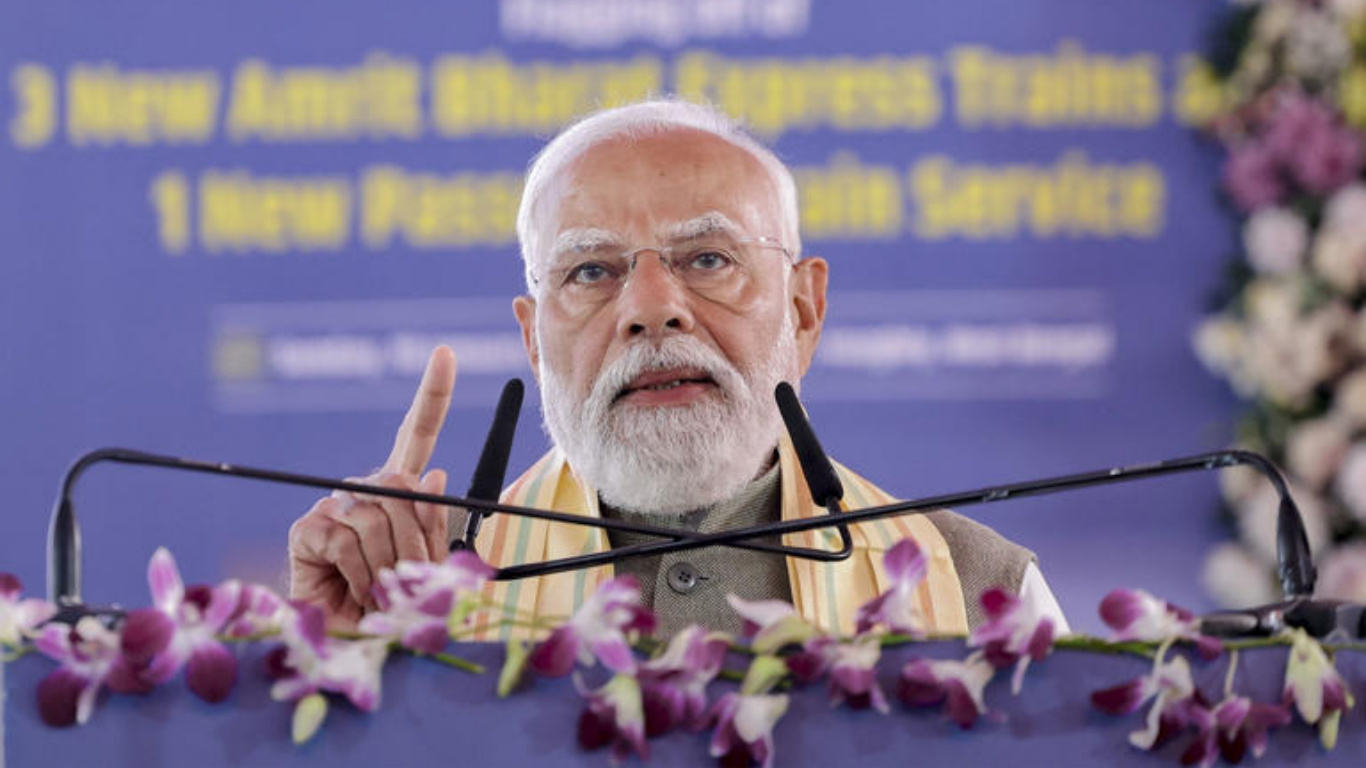 Modi Launch Projects PM Modi Launches Major Rail & Waterway Infrastructure Projects in Bengal