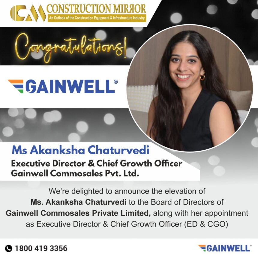 Gainwell Commosales elevates Akanksha Chaturvedi to Board of Directors and appoints her Executive Director and Chief Growth Officer from January 2026