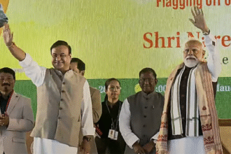 Prime Minister Narendra Modi launches the Kaziranga Elevated Corridor Project in Assam to protect wildlife and improve highway connectivity