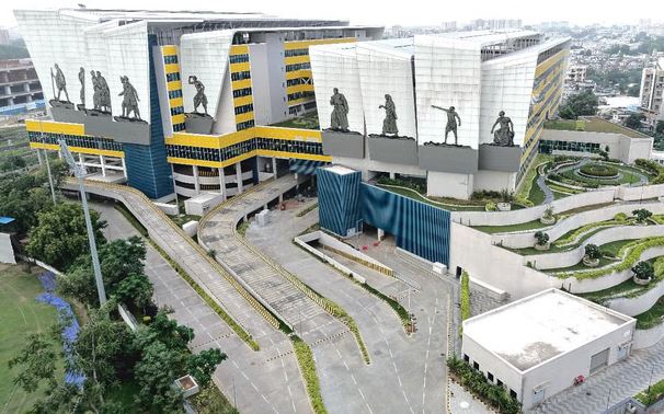 Sabarmati High-Speed Rail multimodal hub in Ahmedabad with metro, bullet train and BRTS integration, awarded IGBC green building certification