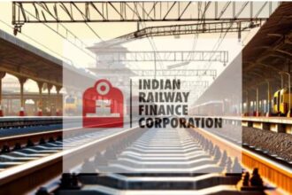 Indian Railway Finance Corporation office and Indian Railways trains representing IRFC’s USD 400 million equivalent overseas bond funding in Japanese yen.