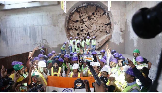 Larsen & Toubro completes tunnelling work for Delhi Metro Phase IV Golden Line corridor connecting Aerocity to Tughlakabad in Delhi.