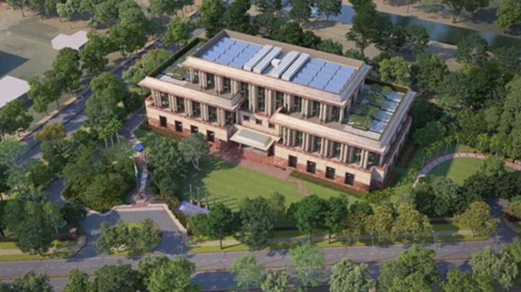 Vanijya Bhawan office complex in New Delhi with structural design completed by Perceptive Ideas Consulting Engineers.