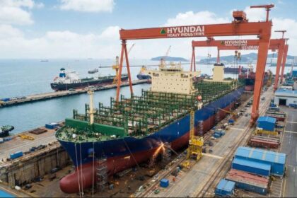 HD Hyundai greenfield shipyard project in Thoothukudi Tamil Nadu with large-scale shipbuilding capacity and foreign investment.