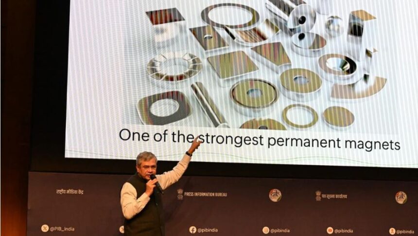 India rare earth magnet production plan to build 5000 tonne capacity by 2030 for EVs wind turbines and electronics