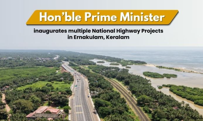 Prime Minister Narendra Modi inaugurates NH-66 Thalappady–Chengala six-lane highway stretch built by ULCCS in Kerala