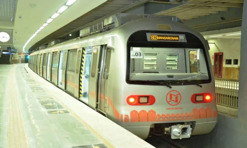 Jaipur Metro Phase 2 corridor development with elevated metro tracks and urban infrastructure