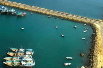 Chabahar Port in Iran showing cargo infrastructure and shipping operations amid India US Iran discussions on sanctions waiver