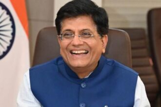 Piyush Goyal reviewing export strategy with officials discussing MSME growth and India global trade roadmap