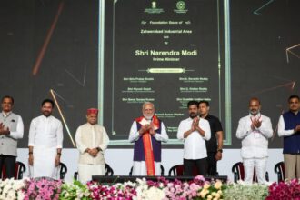 Prime Minister Narendra Modi launching ₹9,400 crore infrastructure and industrial projects in Telangana