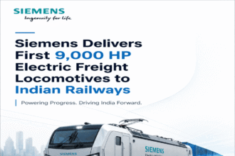 Siemens 9,000 horsepower electric freight locomotive manufactured at Dahod facility for Indian Railways freight operations