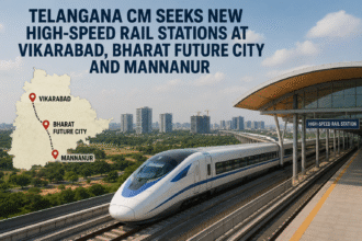 Telangana CM seeks new high-speed rail stations at Vikarabad, Bharat Future City and Mannanur