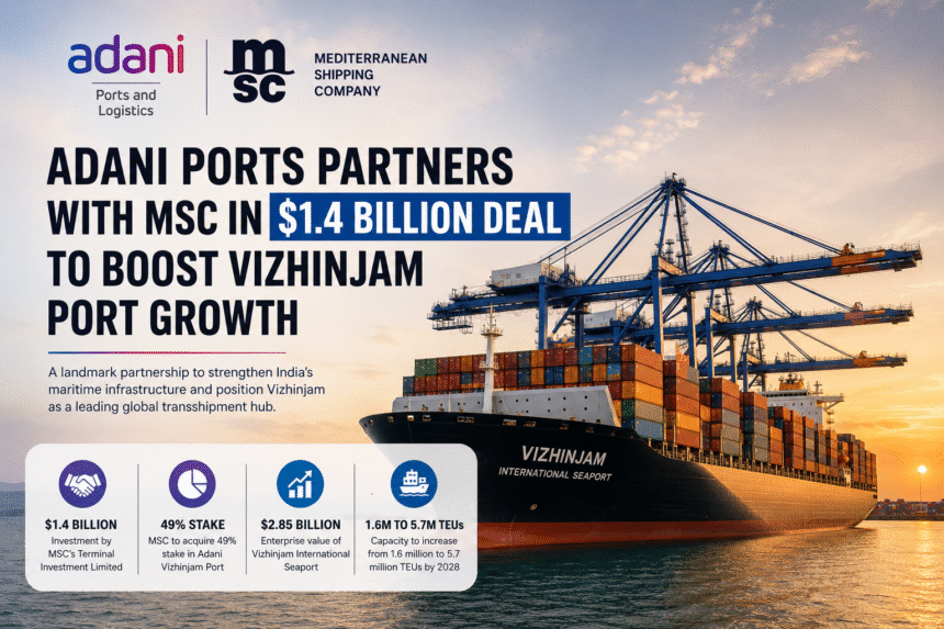 Adani Ports Partners with MSC in $1.4 Billion Vizhinjam Port Deal