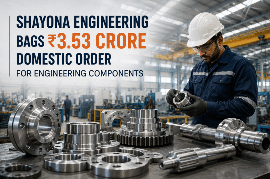 Shayona Engineering Secures ₹3.53 Crore Domestic Engineering Components Order