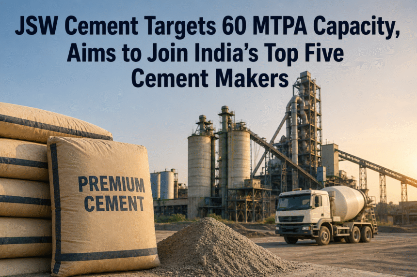 JSW Cement Targets 60 MTPA Capacity, Aims to Join India’s Top Five Cement Makers