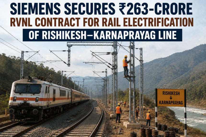 Siemens Secures ₹263-Crore RVNL Contract for Rail Electrification of Rishikesh–Karnaprayag Line