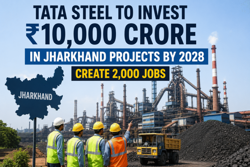 Tata Steel to Invest ₹10,000 Crore in Jharkhand Projects, Create 2,000 Jobs by 2028