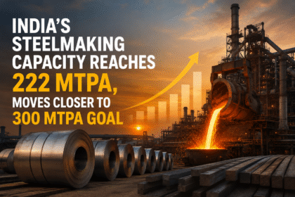 India’s Steelmaking Capacity Hits 222 MTPA, Moves Toward 300 MTPA