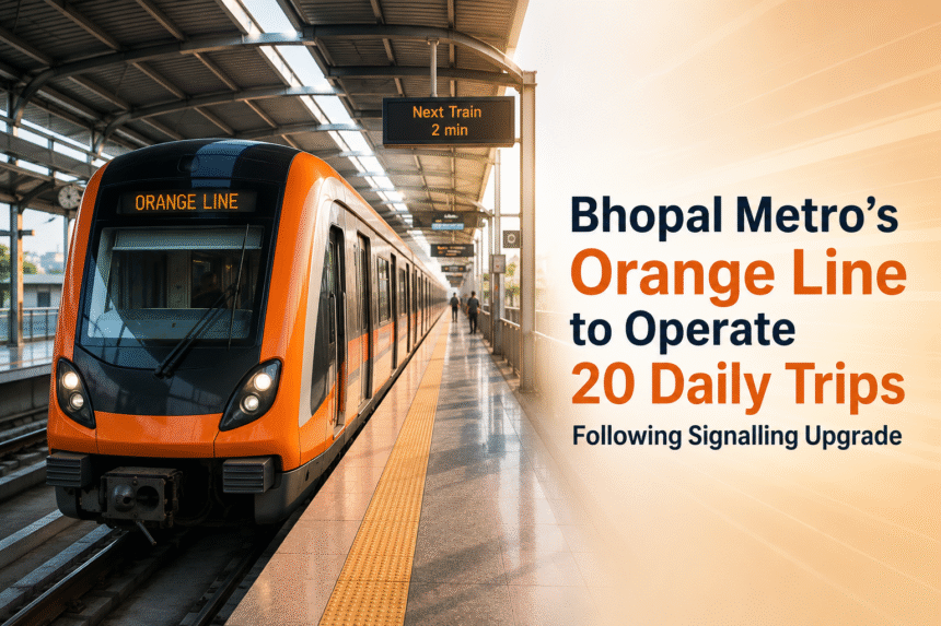 Bhopal Metro Orange Line to Run 20 Daily Trips After CBTC Upgrade