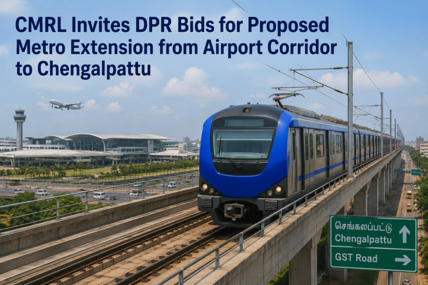 CMRL Invites DPR Bids for Airport–Chengalpattu Metro Extension
