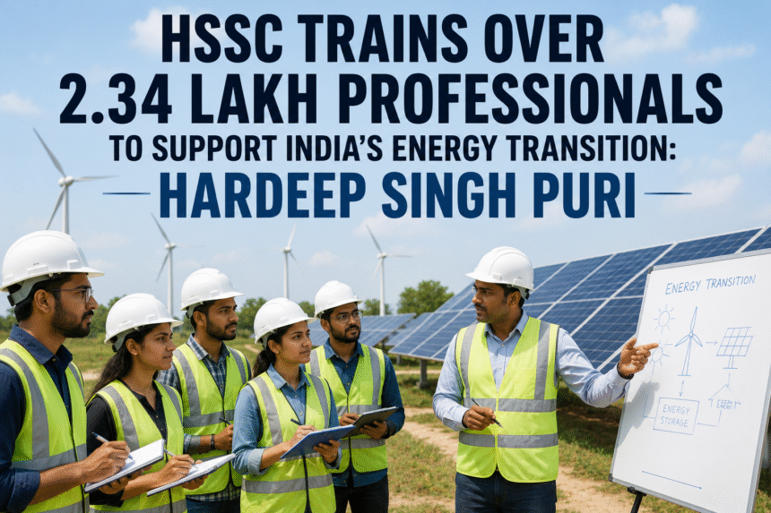 HSSC Trains Over 2.34 Lakh Professionals to Support India's Energy Transition: Hardeep Singh Puri